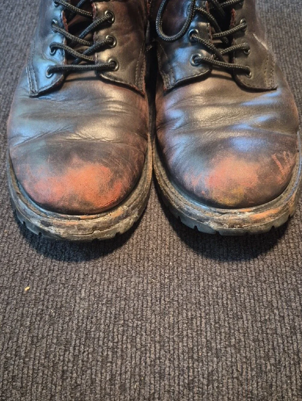 Thursday Boot Company Dark Brown Leather Lace-Up Work Boots